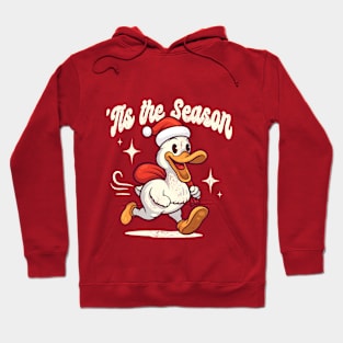 'TIS THE SEASON RETRO CARTOON DUCK CHRISTMAS Hoodie